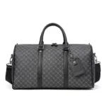 Multipurpose Leather Duffel Bag - Business Trip - Black Bag