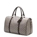 Multipurpose Leather Duffel Bag - Business Trip Leather Bag - Grey Bag - Image 3