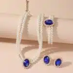 Crystal Accessories Set (Necklace + Earrings + Bracelet) - Image 3