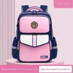 Unisex Kids School Bag - Children Durable Backpack Waterproof - Blue/Pink - Image 3