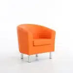 Bucket Chair - Single Seaters Sofa Tub - Orange Armchair - Image 2