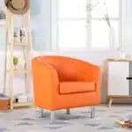 Bucket Chair - Single Seaters Sofa Tub - Orange Armchair
