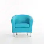 Single Seaters Sofa Bucket Chair - Light Blue Armchair - Image 4