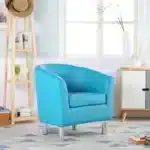 Single Seaters Sofa Bucket Chair - Light Blue Armchair - Image 3