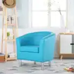 Single Seaters Sofa Bucket Chair - Light Blue Armchair - Image 2