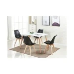 A&S Padded Seat Plastic And Wooden Chair - Image 2