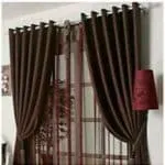 Plain Curtains- 7.5ft By 7.5ft- Brown