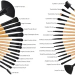 Makeup Brush Set With Pu Leather Storage Pouch - 32 Pcs - Image 3