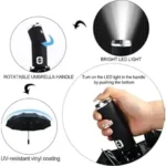 1 Automatic Foldable Umbrella With Flashlight - Image 3