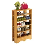 5 Rack Beech Shoe Storage Cabinet