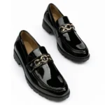 Men's Crystal Leather Shoes - Black - Image 3