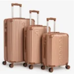 Polystyrenes Pilot Wheeled Traveling Luggage Boxes - Brown