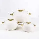 Cooking Casseroles Set 3pcs Insulated 1L 2L 3.5L Food Warmer Cookware with Lunch Box Lid for Hot Pot & Stored Food - Image 4