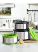 Modern Design Insulated Lunch Box Set of 3 Eco-Friendly Food Container for Kitchen Warmer Pot Use for Back School Restaurants - Image 5