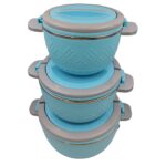 New 3PCS Multi-Capacity Plastic Lunch Box Set with Stainless Steel Food Warmer Inside Dinnerware Set - Image 4