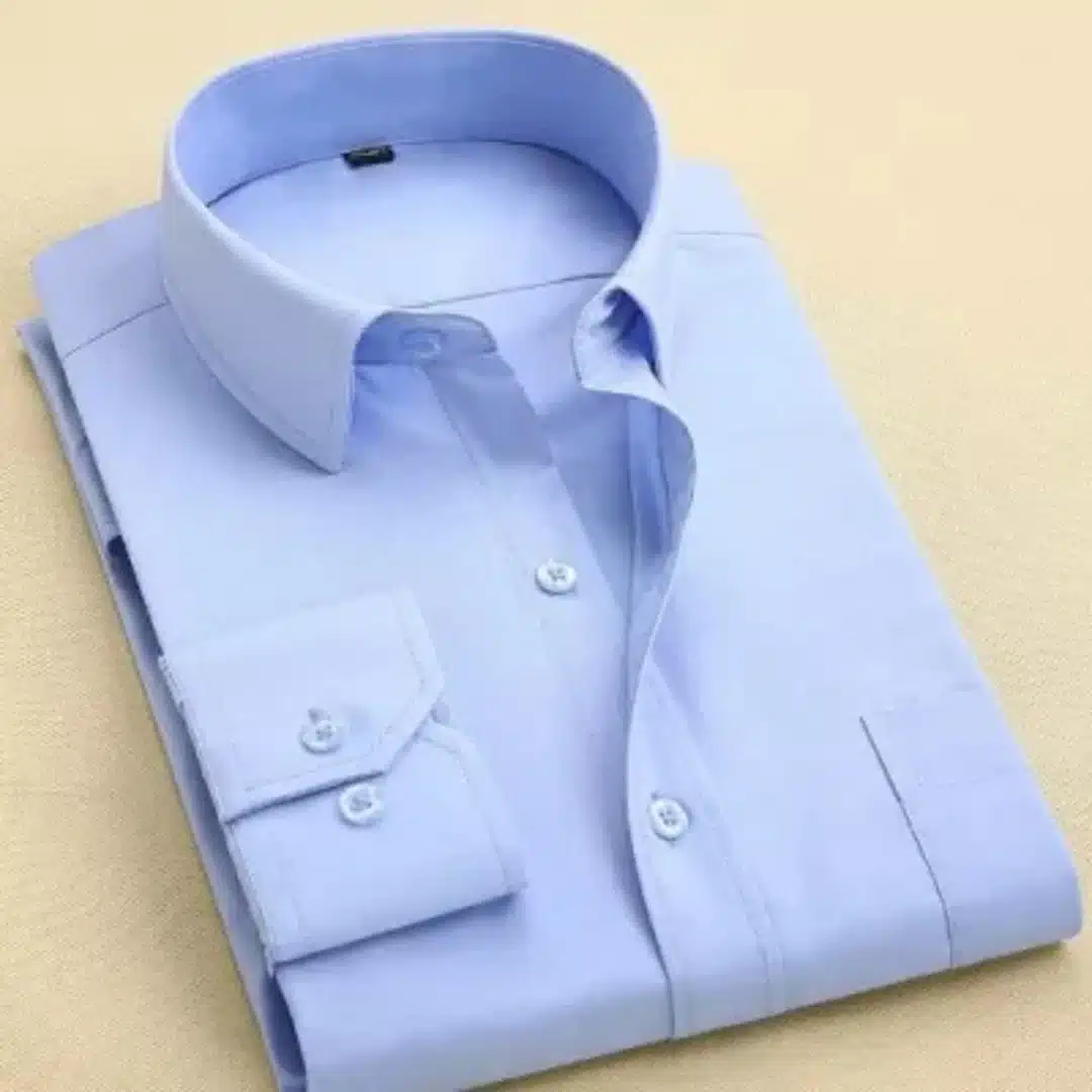 115787_1523465740 Formal Shirt For Men - Plain Blue - Image 1