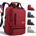 Bart 3in1 Laptop Backpack - School Backpack - Wine - Image 5