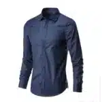 5 In 1 Corporate Long Sleeve Shirt For Men- Sky Blue, White, Wine, Navy Blue, Black - Image 4