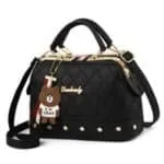 Ladies European Shoulder Hand Bag - Black Color
