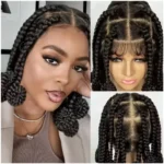 African Inspired Princess Braided Rolled Wig - Black