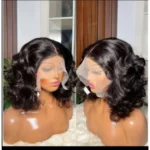 T- Frontal Human Hair Bounce Wig- Natural Color- 14"