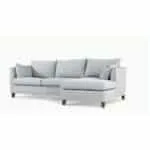 Pawa Furniture 5 Seater L Shape Fabric Sofa Offwhite