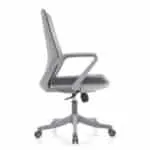 Executive Mid Back Ergonomic Swivel Chair - Gray - Image 3