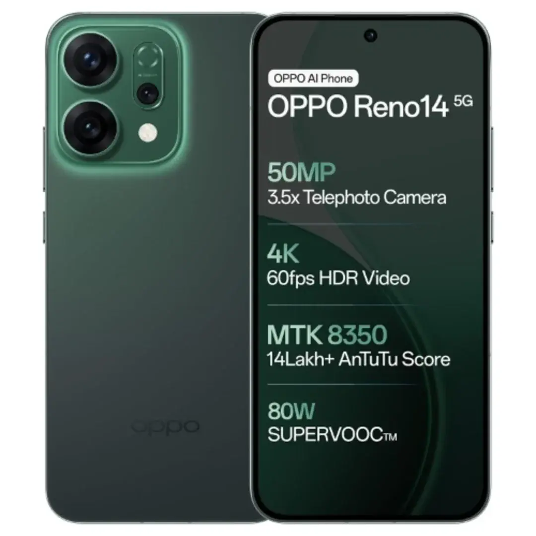 67343_1753866651 (1) Oppo Reno14 5G - 6.59" - 512GB ROM - 12GB RAM - Dual SIM - Fingerprint - 6000mAh - Green - Image 1