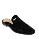 Men's Vintage Rhine Mules Stoned Half Shoes - Black