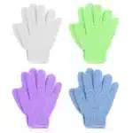 4 Colours Exfoliating Spa Bath Gloves - 4 Pairs