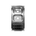 Topaz Gold Double Bowle With Side Tray Kitchen Sink