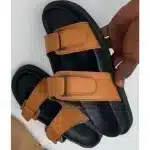 A&S Buckle Brown Slide Footwear - Image 3