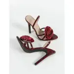 Wine Heeled Sandals Size 8-12