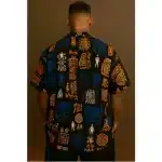 Men’s Oversized Vintage Shirt – Afro Tribal Graphic Print - Velmora Prime - Image 2