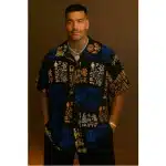 Men’s Oversized Vintage Shirt – Afro Tribal Graphic Print - Velmora Prime