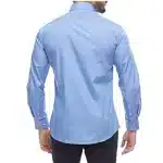 Pierre Cardin Men Regular Fit Bright Blue Shirt - Image 2