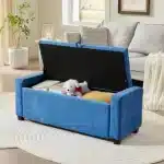 Luxury Home Mitchy Storage Ottoman - Image 3