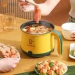 1.8L Electric Pot Pan Cooker Cooking Fry Stew - Yellow - Image 2