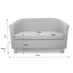 Double Seater Sofa Tub - Black - Image 5