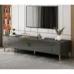 Vivaz Glossy Grey TV Stand - Up To 75 Inch TVs - Modern Entertainment Unit - Image 4
