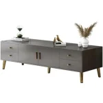 Vivaz Glossy Grey TV Stand - Up To 75 Inch TVs - Modern Entertainment Unit - Image 3