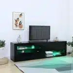 Vivaz LED High Gloss Black TV Stand for 50-inch TVs - Modern Entertainment Unit