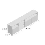 Vivaz Modern White TV Stand for 88-inch TVs - Entertainment Center with Storage - Image 2