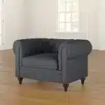 A&S Chesterfield Sofa Chair - Grey - Image 2