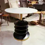 Vento Furniture Metal Coffee Marble Table