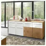 Sideboard -white Gloss And Oak