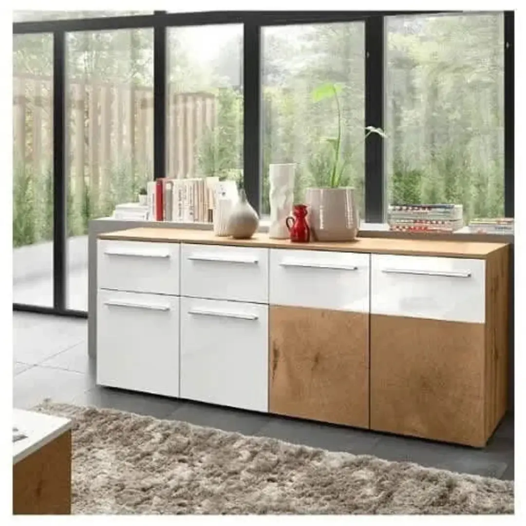 235059_1747246363 Sideboard -white Gloss And Oak - Image 1