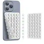 A&S Universal Silicone Phone Holder Wall Mount - White, 5.5x8cm - Hands-Free Charging & Viewing