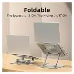 360 Degree Rotatable Laptop Holder / Adjustable Laptop Stand - Aluminum Alloy - Image 2