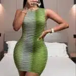Sexy Sleeveless Striped Dress Women's Cross-Border Dress - Image 3